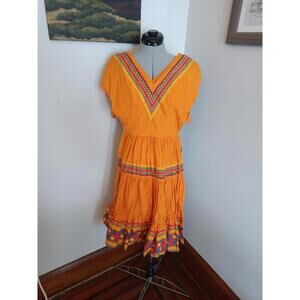Vintage 1950s Sun Dress, Patio Western Togs Style New Look Dress Rockabilly XS